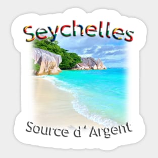 Seychelles - Anse Source d'Argent Sticker